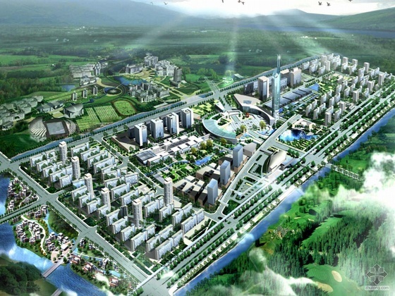 大学城方案设计CAD资料下载-[南京]某知名大学城整体规划方案文本、CAD图