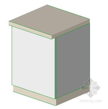 白布高脚桌3d模型资料下载-厨房工作台组件 archiCAD模型