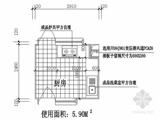 cad节点详图图库资料下载-[图集]南方某图集CAD版本-厨房图库