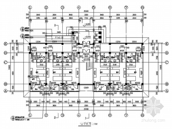 某大学四层宿舍建筑扩初图- 