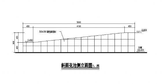 桩遇斜面时桩头如何处理资料下载-斜面花池详图