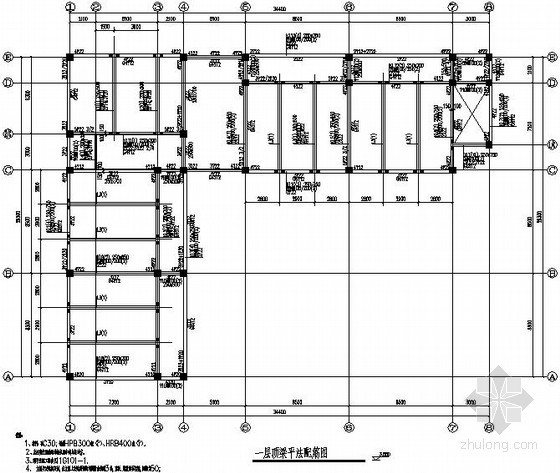 教学楼施工图框架资料下载-3层框架教学楼结构施工图