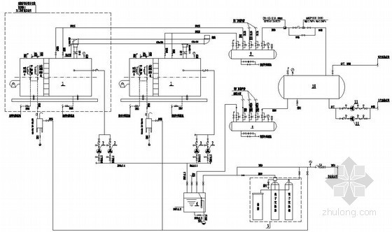 2T蒸汽锅炉设计资料下载-某燃气蒸汽锅炉房系统全套图纸