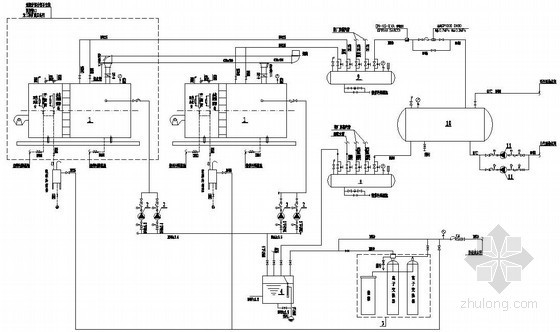 厂房锅炉房蒸汽管道图纸资料下载-某燃气蒸汽锅炉房系统全套图纸