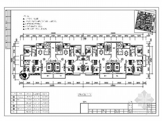 130高层户型图资料下载-板式高层一梯二户户型图（150/130）