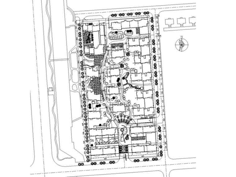高档居住区规划总平图手绘资料下载-[浙江]杭州东海居住区景观设计CAD施工图 （PSD效果图，文本，概算）