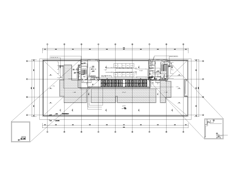 北京多层酒店强弱电消防图纸-机房层动力平面图