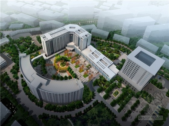 云南现代风格高层资料下载-[云南]现代风格高层医院综合楼设计方案文本