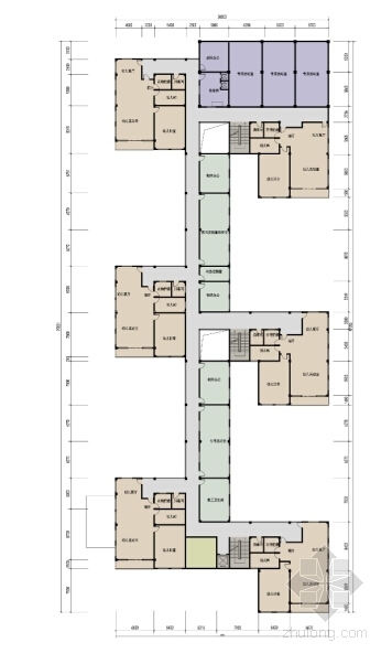 [上海]现代风格住宅小区配套16班幼儿园设计方案文本（2015年图纸）-现代风格住宅小区配套16班幼儿园平面图