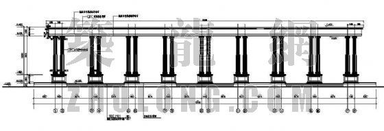 弧型廊架资料下载-半弧型柱廊施工图