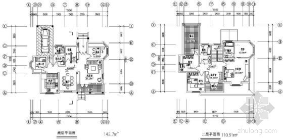 某二层欧式别墅建筑方案（户型一）-2