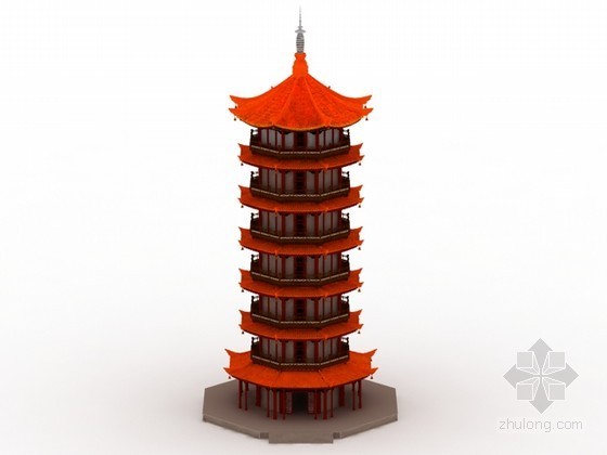 中国古建筑测绘图纸资料下载-中国古建筑模型