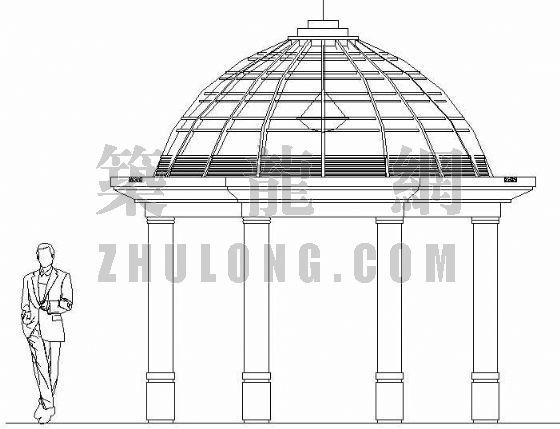 法式园林施工图资料下载-法式凉亭施工图