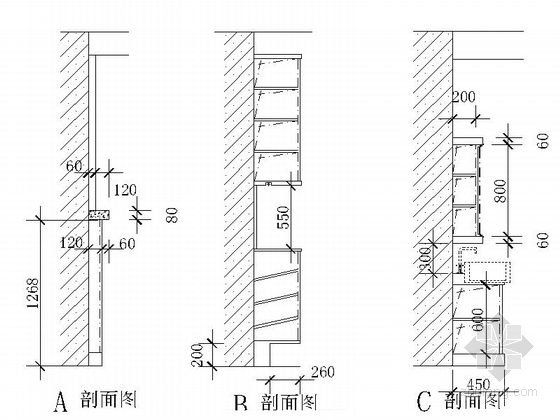 [江苏]128平美式简约风格三居室雅居CAD装修施工图（含效果）大样图