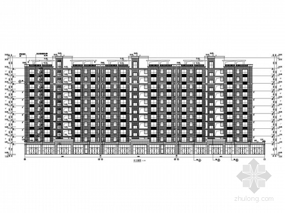 临街建筑施工图CAD资料下载-局部12层临街商住楼全套施工图(含建、结、水、电)