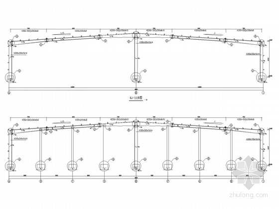 24米跨轻钢屋面资料下载-48米跨X108米门式刚架仓库结构施工图