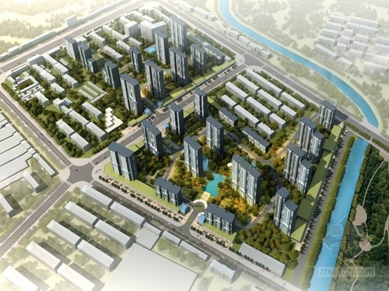 山东住宅规划项目资料下载-[山东]现代风格高层住宅区规划设计方案文本（知名设计院）