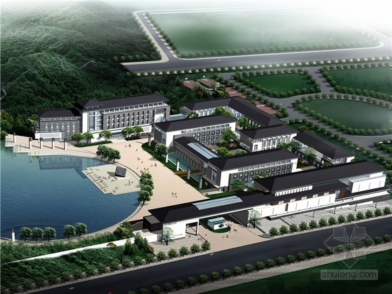 奔驰总部建筑设计资料下载-[湖南]新中式办公总部基地规划及建筑设计方案文本