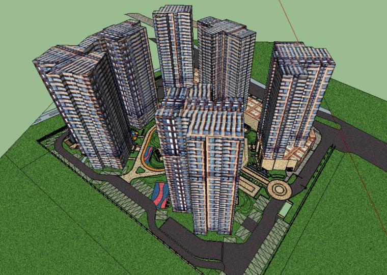 中山中式风格资料下载-[广东]中山海怡湾景观居住区模型设计