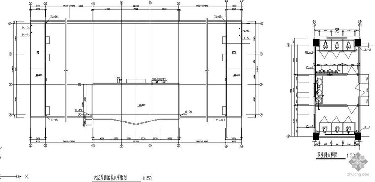 厂房办公图纸资料下载-某工业园厂房及办公住宿用房给排水图纸
