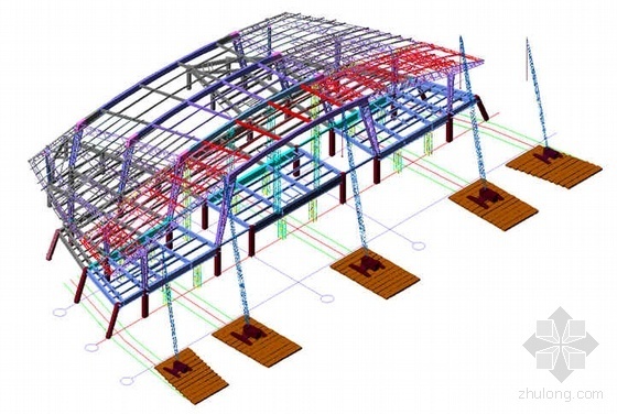 北京某火车站站房及雨棚钢结构工程施工方案（三角空间管桁架 图文并茂）- 
