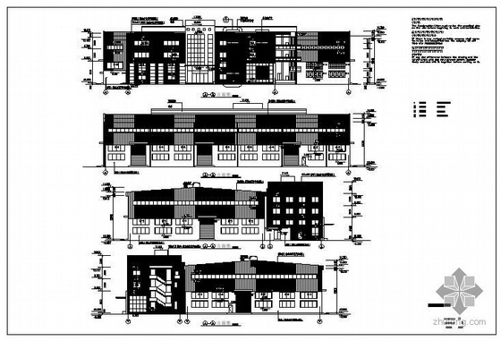 某轻钢生产车间结构施工图纸资料下载-上海某生产车间辅助用房建筑结构图