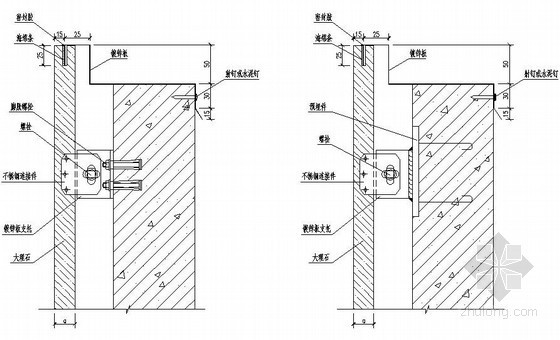 大理石幕墙施工交底资料下载-大理石幕墙顶部收边节点详图