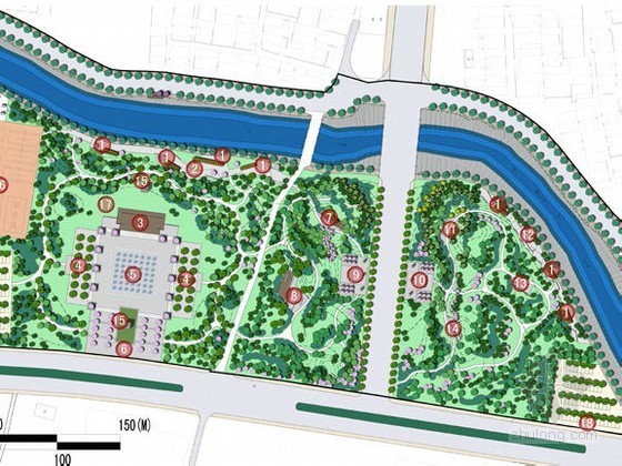 惠阳滨河公园规划资料下载-[保定]县城滨河公园规划设计