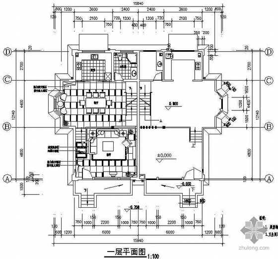15层别墅施工图资料下载-某四层别墅装饰施工图