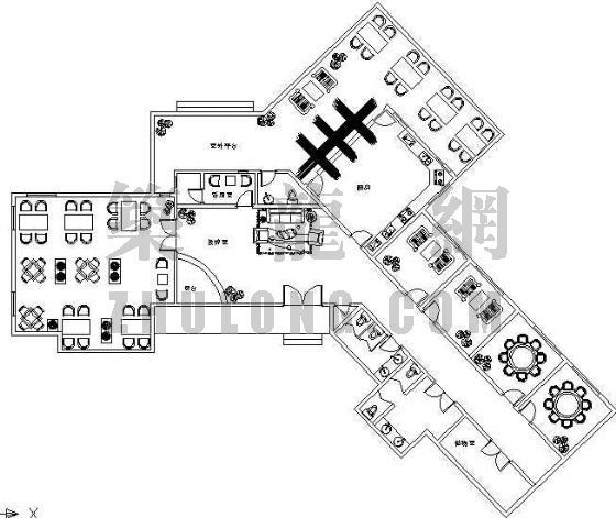 中医馆建筑平面图资料下载-某茶室建筑平面图设计方案