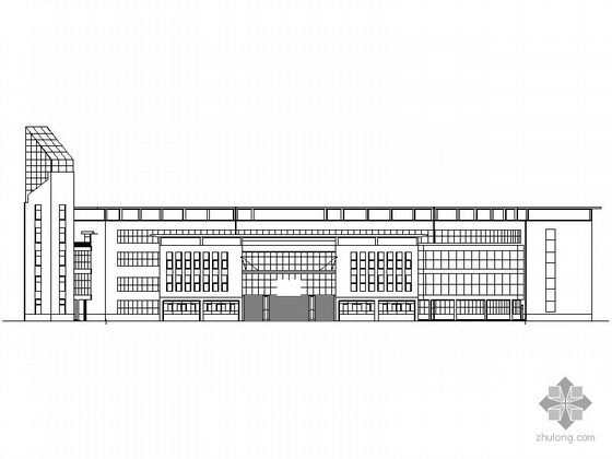 中学图书馆建筑设计图纸资料下载-[临汾]某中学图书馆建筑施工图（含效果图）