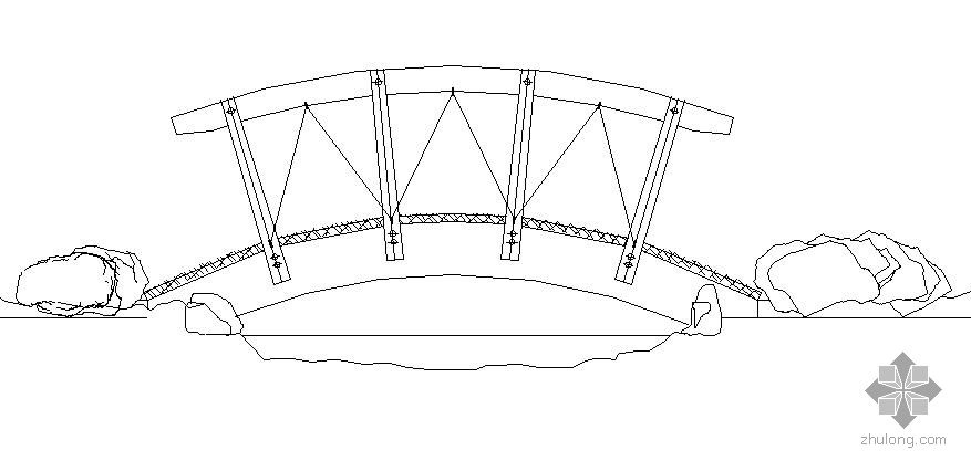 木棍桥设计图图片