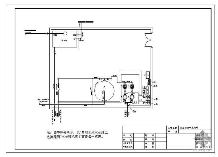 暗装插座安装示意图资料下载-音乐喷泉和水处理示意图