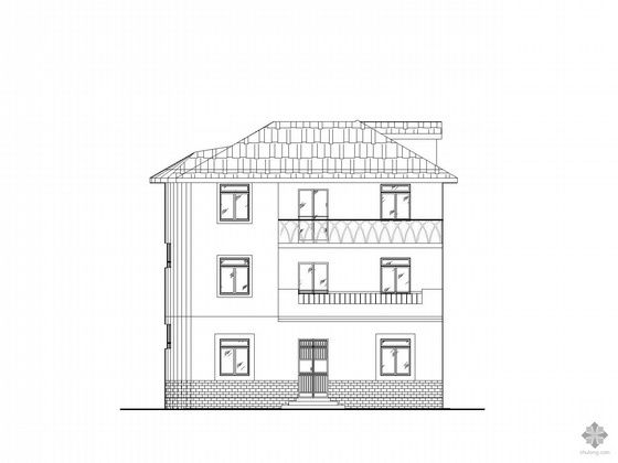 江南农家小院设计图资料下载-新农村建设家用住宅方案初步设计图