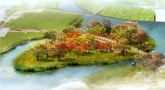 [安徽]现代幸福公园扩初设计方案（附施工详图）-景观效果图