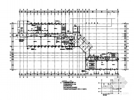 [江苏]六层框架结构瓦屋面县级中学教学综合楼建筑施工图-六层框架结构瓦屋面县级中学教学综合楼建筑平面图