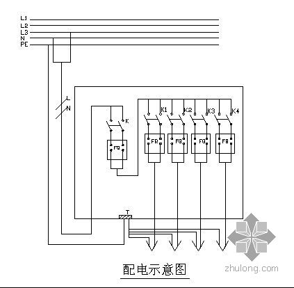 三级配电箱规范接线图图片