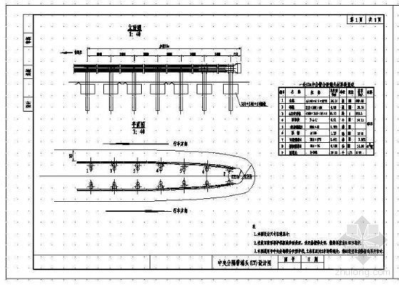 公路中央分隔带护栏资料下载-高速公路中央分隔带活动护栏节点构造详图