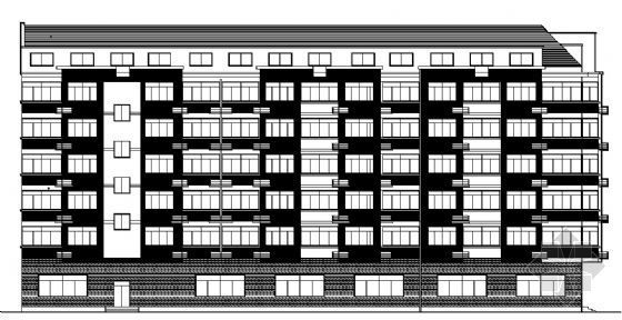 六层混凝土框架宿舍楼资料下载-某六层宿舍楼建筑方案图