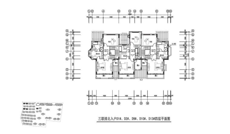 [河南]高层新古典风格中高档住宅建筑方案文本（含幼儿园及商业）-高层新古典风格中高档住宅建筑平面图