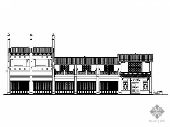 四川古建施工图资料下载-[合集]4套传统式风格大型古典建筑施工图