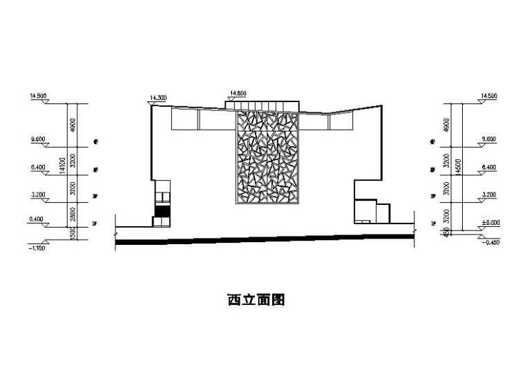 [深圳]高层现代风格退台式住宅建筑设计方案文本（含CAD）-高层现代风格退台式住宅建筑立面图