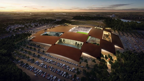 足球概念设计资料下载-BIG建筑事务所设计德州“跳棋盘”