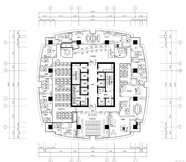 保险公司办公空间资料下载-[北京]某知名保险公司办公楼室内设计施工图