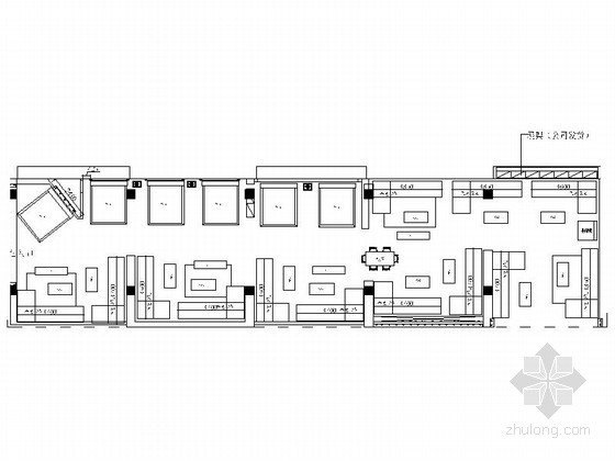 cad卖场模型资料下载-[辽宁]大型家具企业现代风格家具卖场室内装修施工图