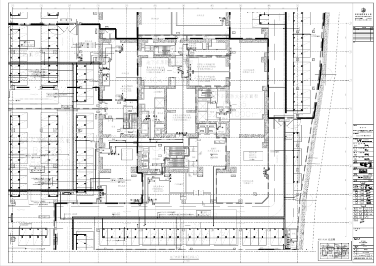 [地标建筑]长沙国金中心项目大型商业综合体电气图纸-地下弱电平面图