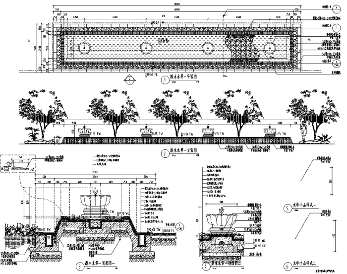 古建街道街道效果图资料下载-[陕西]新中式城市生态休闲广场景观设计全套施工图（附PDF施工图+部分效果图）