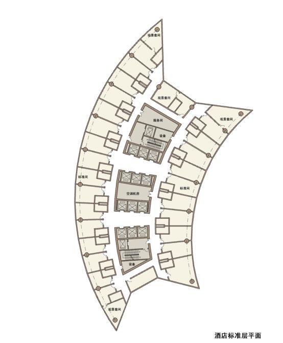 [重庆]超高层生长形态商业综合体建筑设计方案文本（含CAD）-超高层生长形态商业综合体建筑平面图