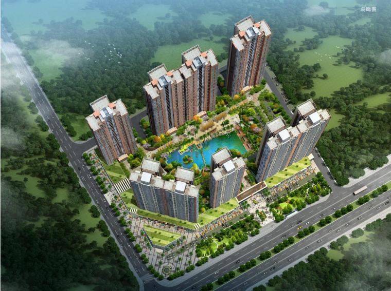 重庆高层一梯六户资料下载-[广东]高层简洁明快风格一梯两户式住宅建筑设计方案文本