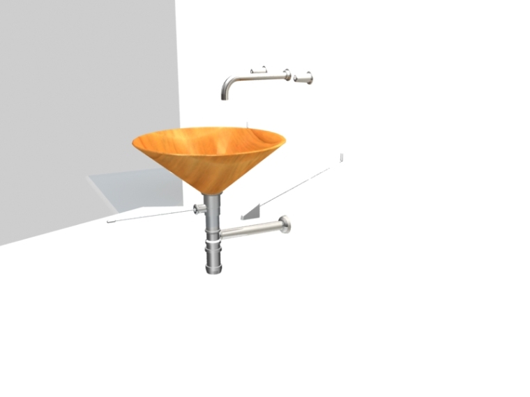 洗手盆节点CAD图资料下载-现代洗手盆3D模型下载
